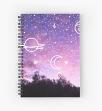 Aesthetic Tumblr Sunset Galaxy Doodle Spiral Notebook