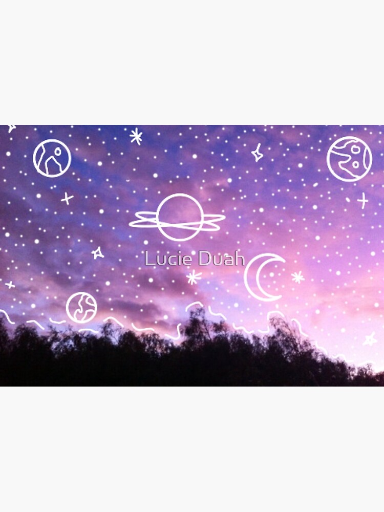 Aesthetic Tumblr Sunset Galaxy Doodle by LucindaDuah