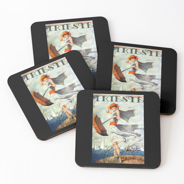 Item preview, Trieste Vintage Travel Poster Sticker designed and sold by lelaalicesr.