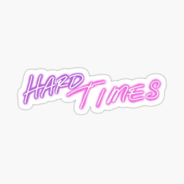 hard times logo light Sticker