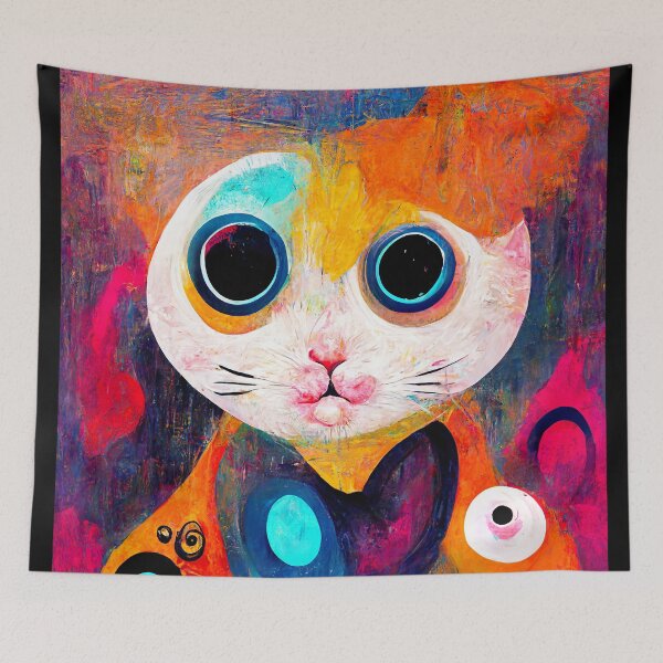 Item preview, abstract cat designed and sold by ururuty.