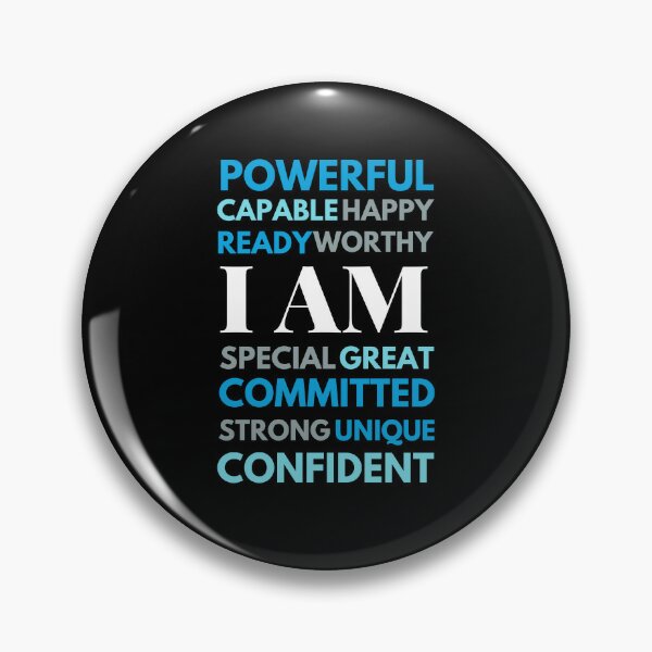 Item preview, I Am Affirmation quotes in shades of blue designed and sold by wildpiksel.