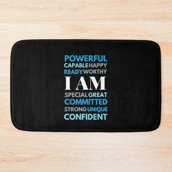 Item preview, I Am Affirmation quotes in shades of blue designed and sold by wildpiksel.
