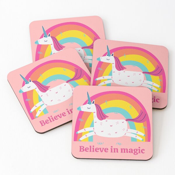 Item preview, Cute Unicorn Lover Tshirt Believe in Magic Rainbow gift for kids designed and sold by PunMan Army.