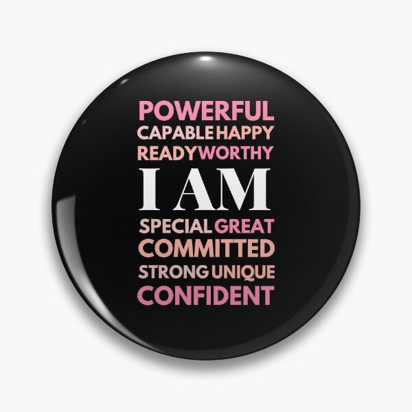 Item preview, I AM Affirmation Quotes in shades of pink designed and sold by wildpiksel.