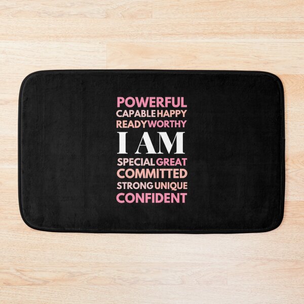 Item preview, I AM Affirmation Quotes in shades of pink designed and sold by wildpiksel.