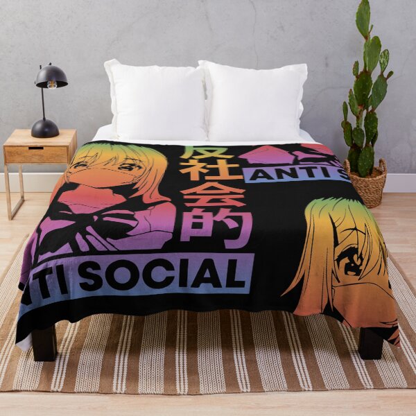 Item preview, Anti Social Anime Girl Colorful Rainbow Retro Vintage designed and sold by Sumner Brooks.
