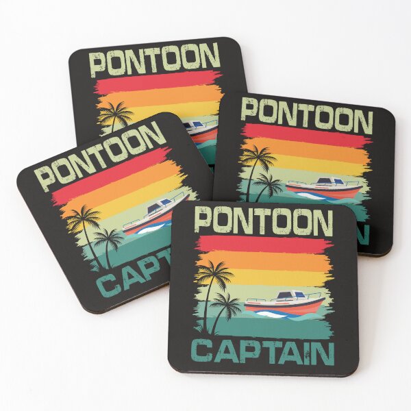 Item preview, Funny Pontoon Captain Retro Vintage Style Pontoon Boat designed and sold by MarvSeel.