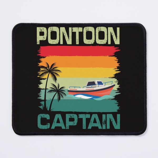 Item preview, Funny Pontoon Captain Retro Vintage Style Pontoon Boat designed and sold by MarvSeel.