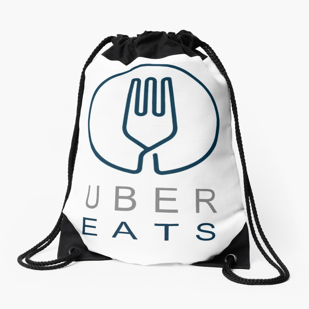"UberEats Delivery Apparel Pocket Design" Drawstring Bag for Sale by