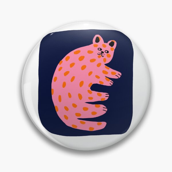 Item preview, Pink polka dot cat designed and sold by apple peel.