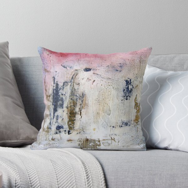 "Hydra, Ode to Leonard Cohen" Mixed media Collage Throw Pillow