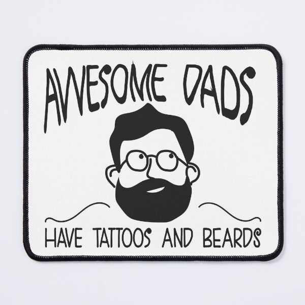 Item preview, Awesome Dads Have Tattoos and Beards, hand drawing design designed and sold by NewAdventure.