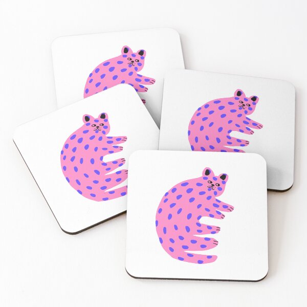 Item preview, Pink Polka dot cat designed and sold by apple peel.