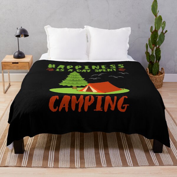 Item preview, Happiness is a day spent camping designed and sold by D/Art ⭐⭐⭐⭐⭐.