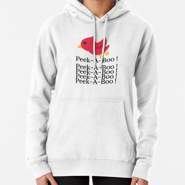 hey cuties kids,Peek-A-Boo Red Bird Flying. Pullover Hoodie