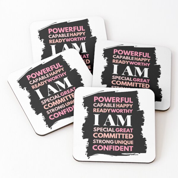 Item preview, I Am Affirmation Quotes With Black Paint Background designed and sold by wildpiksel.