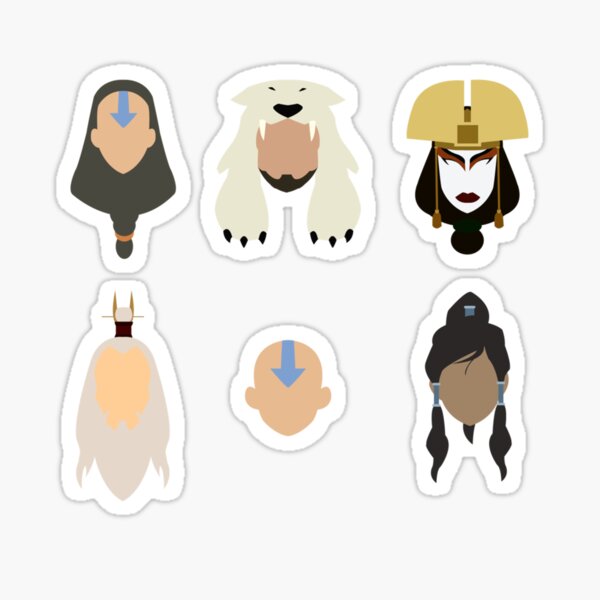 Avatar the Last Airbender Graphic Sticker Set Sticker for Sale by  brennaduffy22