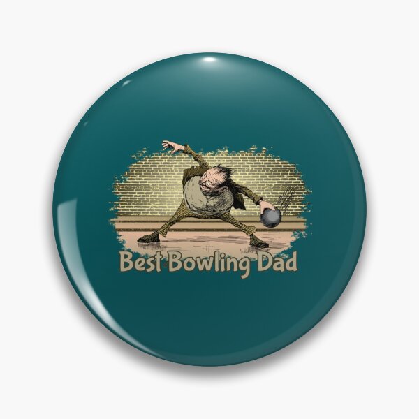 Item preview, Best Bowling Dad with image of a cartoon bowler.   designed and sold by RosieTees.