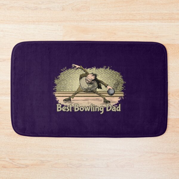 Item preview, Best Bowling Dad with image of a cartoon bowler.   designed and sold by RosieTees.