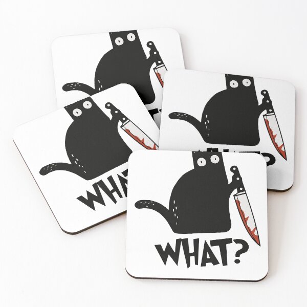 Item preview, Cat What Murderous Black Cat With Knife Gift designed and sold by HAIRCENTRAL0909.
