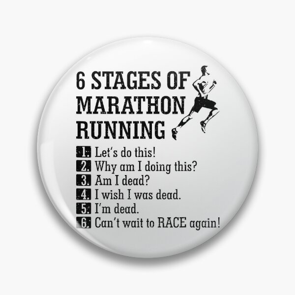 Item preview, 6 Stages of Marathon Running Funny Runner designed and sold by adxota.