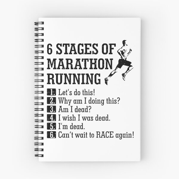 Item preview, 6 Stages of Marathon Running Funny Runner designed and sold by adxota.