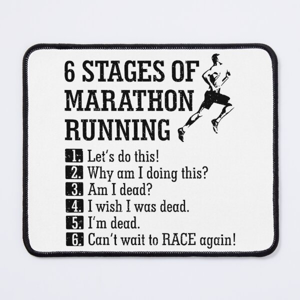 Item preview, 6 Stages of Marathon Running Funny Runner designed and sold by adxota.