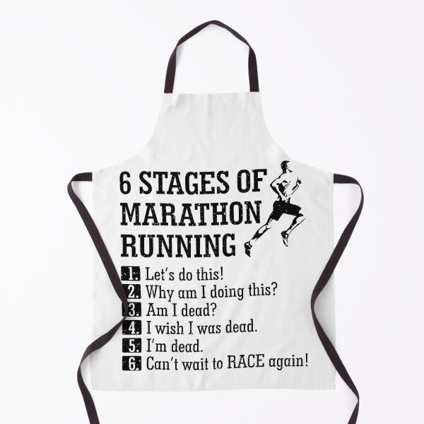 Item preview, 6 Stages of Marathon Running Funny Runner designed and sold by adxota.