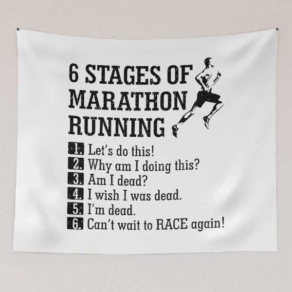 Item preview, 6 Stages of Marathon Running Funny Runner designed and sold by adxota.