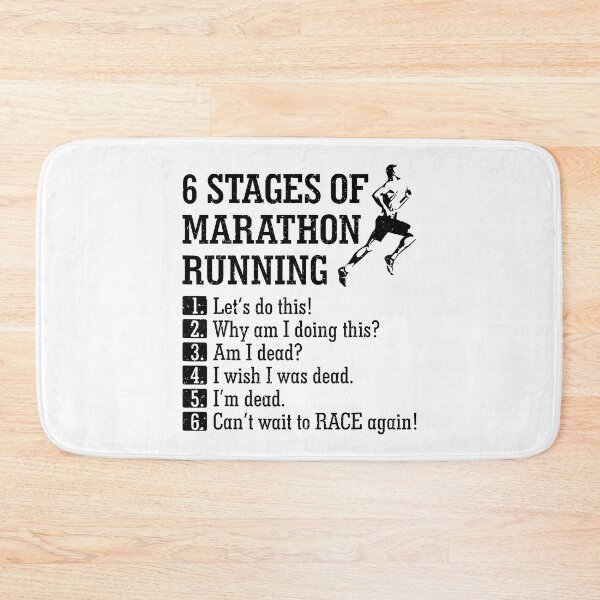 Item preview, 6 Stages of Marathon Running Funny Runner designed and sold by adxota.