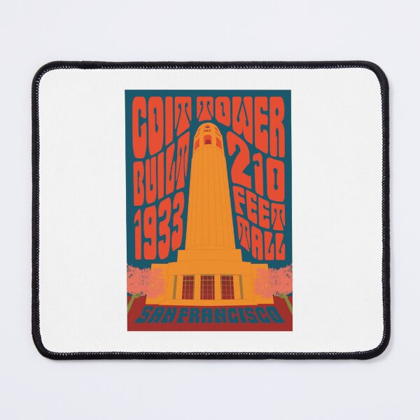 Item preview, 1960 S Psychedelic San Francisco Coit Tower 16 - Men's Best Vintage Tee Kids Youth Handmade  designed and sold by Lindsayunique.