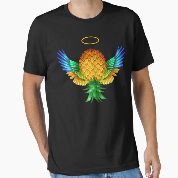 Angelic Swinger Upside Down Pineapple Colorful Parrot Wings Essential T-Shirt
