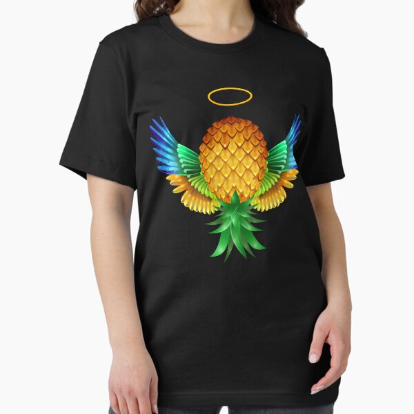 Angelic Swinger Upside Down Pineapple Colorful Parrot Wings Essential T-Shirt
