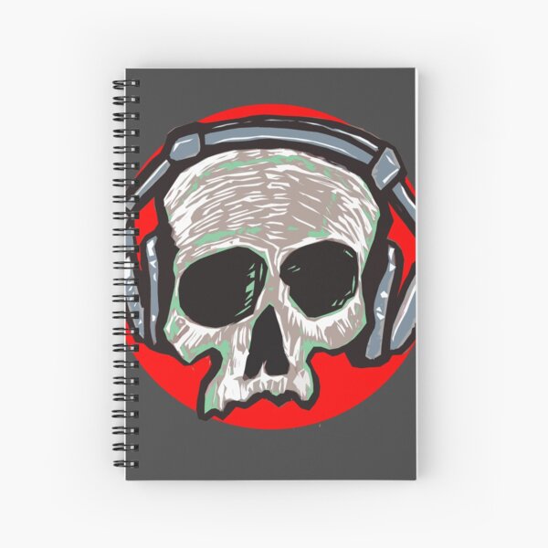 Dj Skull Spiral Notebooks Redbubble - dance till your dead roblox id loud