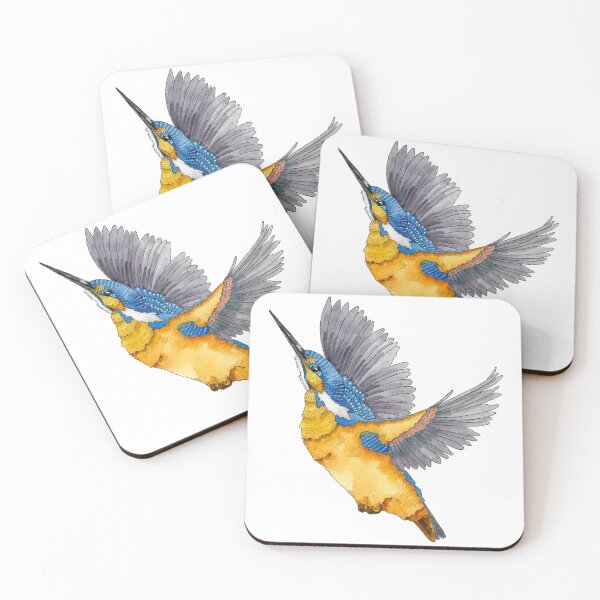 Item preview, Kingfisher flying colored designed and sold by PetitMartin.