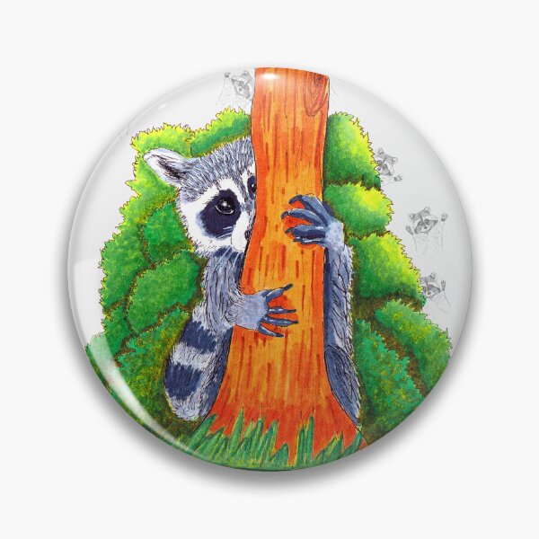 Item preview, Peeking Raccoons #4 - White Pallet designed and sold by BlissDrizzle.