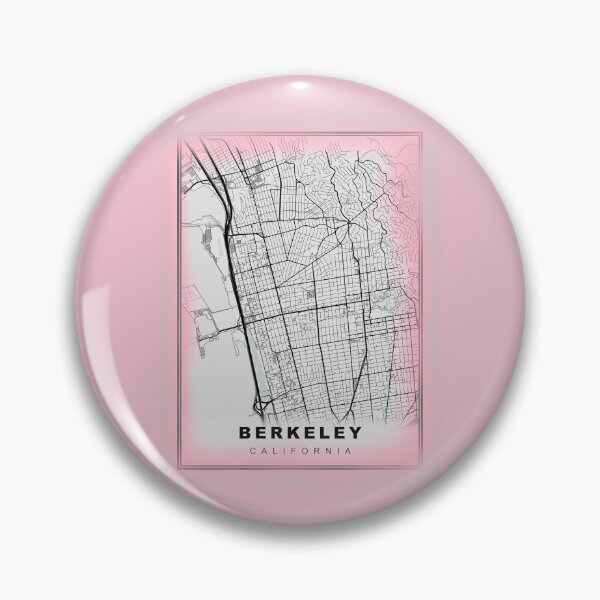 Item preview, Pastel Pink Minimalist Berkeley Map designed and sold by Tamas Das.