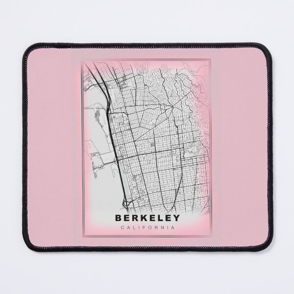 Item preview, Pastel Pink Minimalist Berkeley Map designed and sold by Tamas Das.