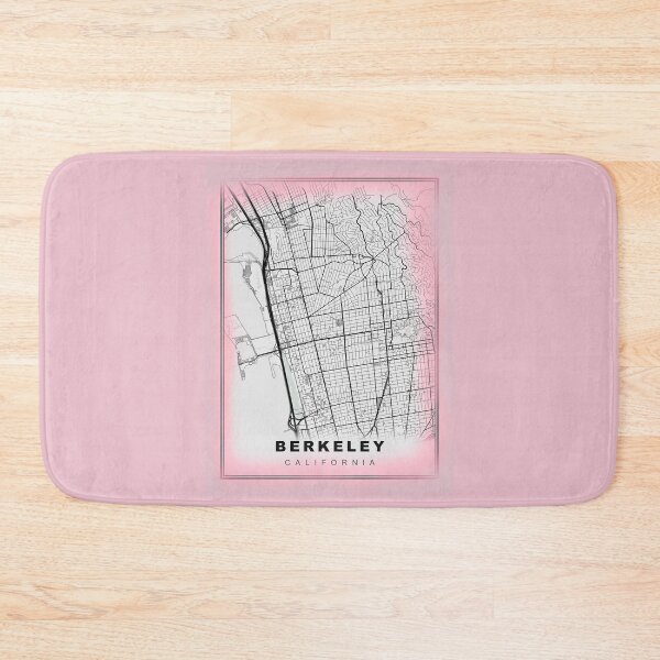 Item preview, Pastel Pink Minimalist Berkeley Map designed and sold by Tamas Das.