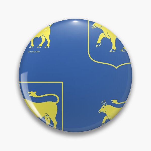 Item preview, Dalsland Oxen, Blue and Yellow Pattern (Sweden/ Svenska landskap) designed and sold by Landskapsbutiken .com.