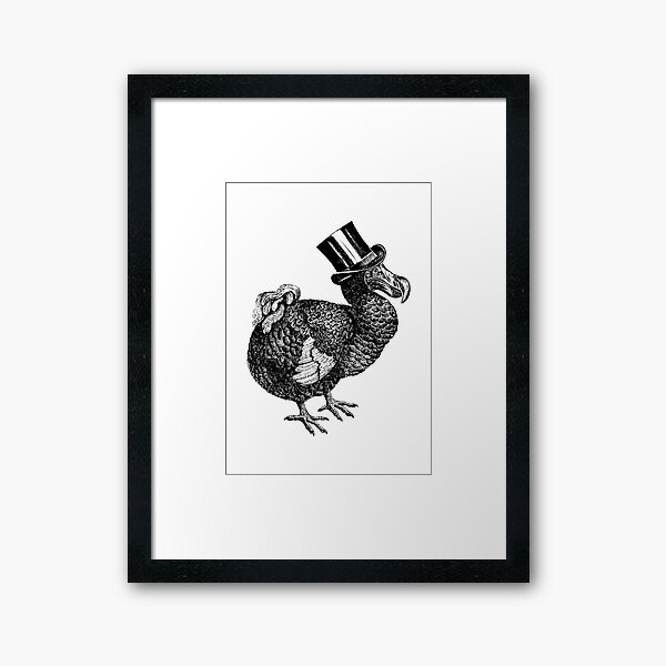 Mr Dodo | Vintage Dodos | Black and White | Framed Art Print