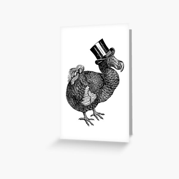 Mr Dodo | Vintage Dodos | Black and White | Greeting Card