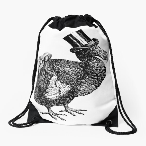 Mr Dodo | Vintage Dodos | Black and White | Drawstring Bag