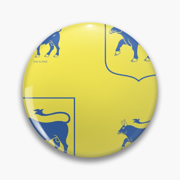 Item preview, Dalsland Oxen, Yellow and Blue Pattern (Sweden/ Svenska landskap) designed and sold by Landskapsbutiken .com.
