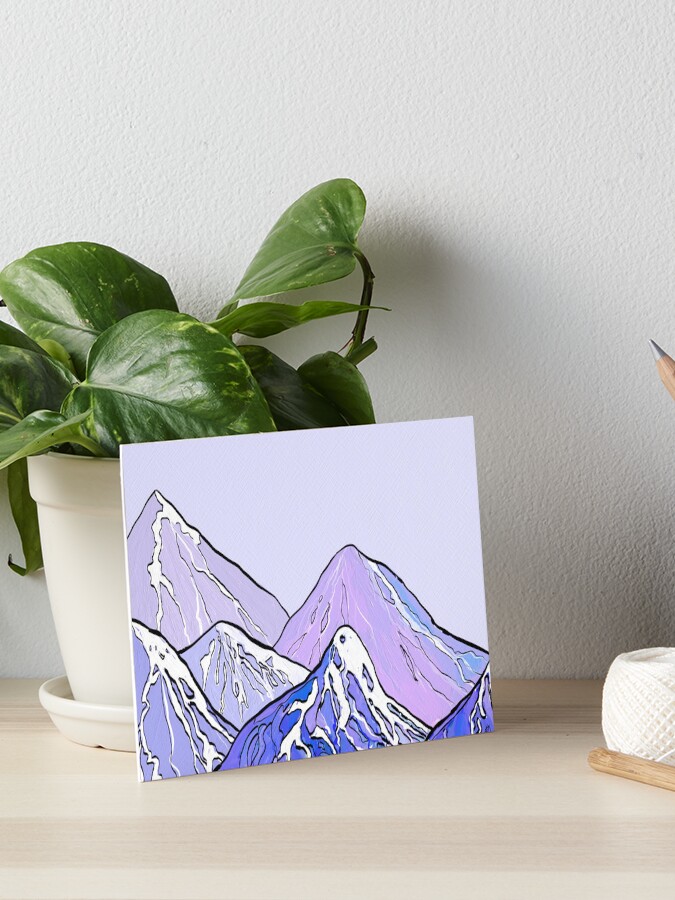 Thumbnail 1 of 2, Art Board Print, Mountainscape designed and sold by LazzaG59.