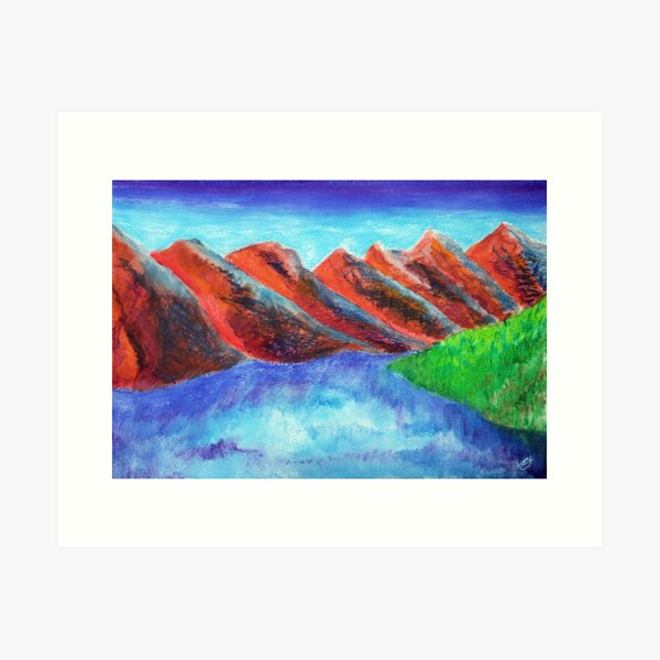 Pastel Lake Art Print