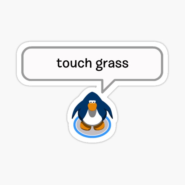 Item preview, club penguin - touch grass designed and sold by coolcat233832.