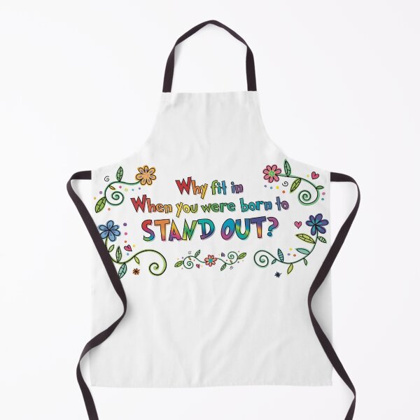 Item preview, Why Fit in When You Were Born to Stand Out? Pride Rainbow text with flowers. designed and sold by MunsyArt.