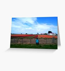 Field of Dreams! - Tulip Plantation - NZ - Southland Greeting Card